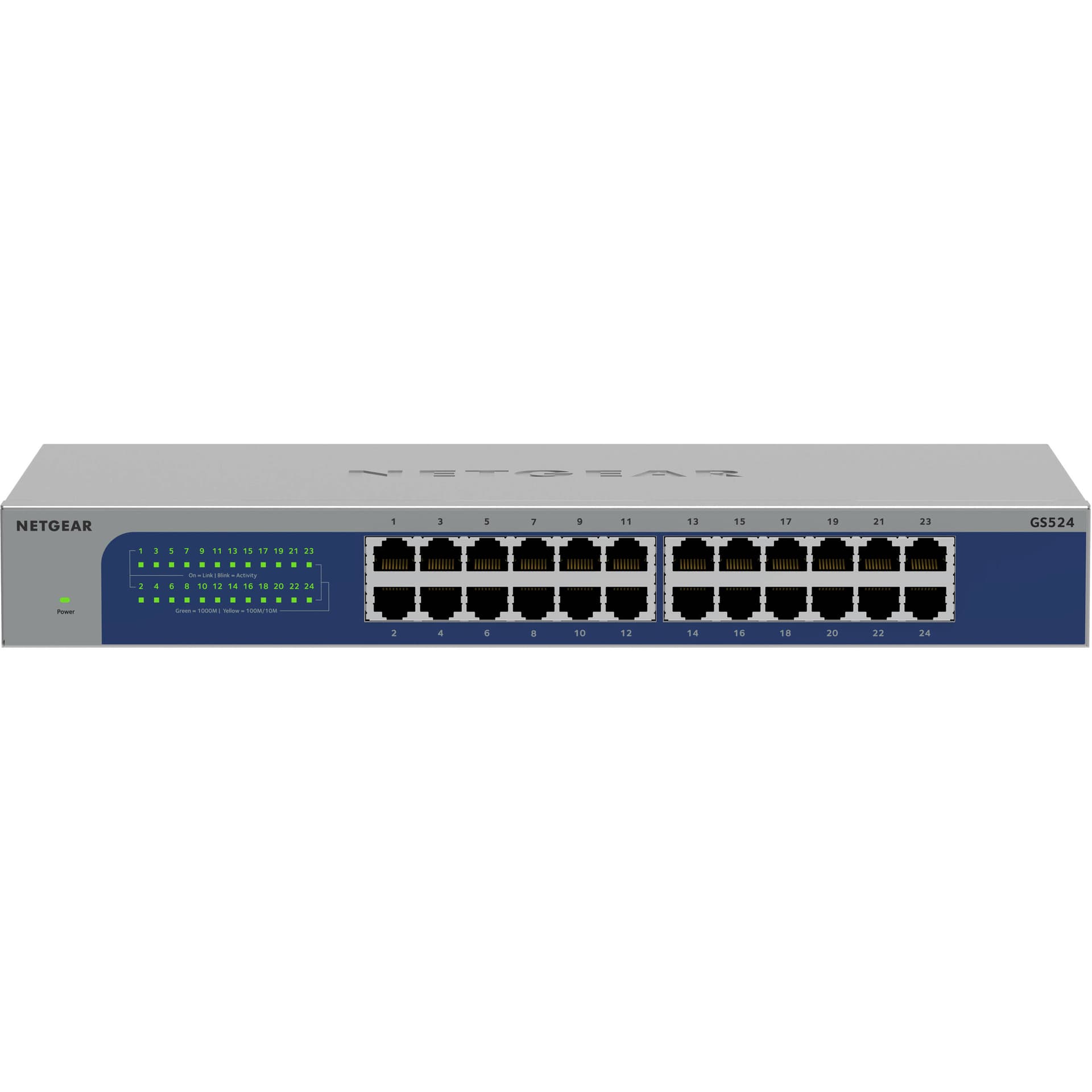 NETGEAR GS524-300NAS 24-port Gigabit unmanaged switch for office and rack network expansion