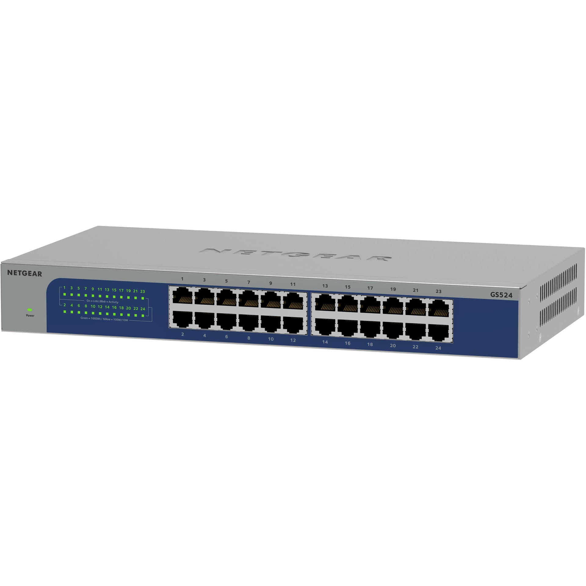 NETGEAR GS524-300NAS 24-port Gigabit unmanaged switch for office and rack network expansion