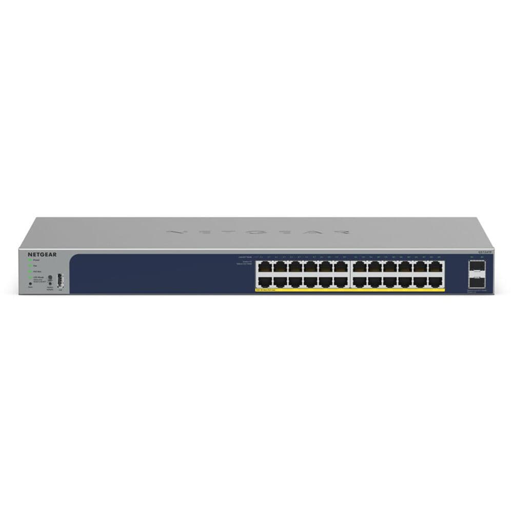 NETGEAR GS724TP-300NAS 24-port Gigabit PoE+ smart switch front view