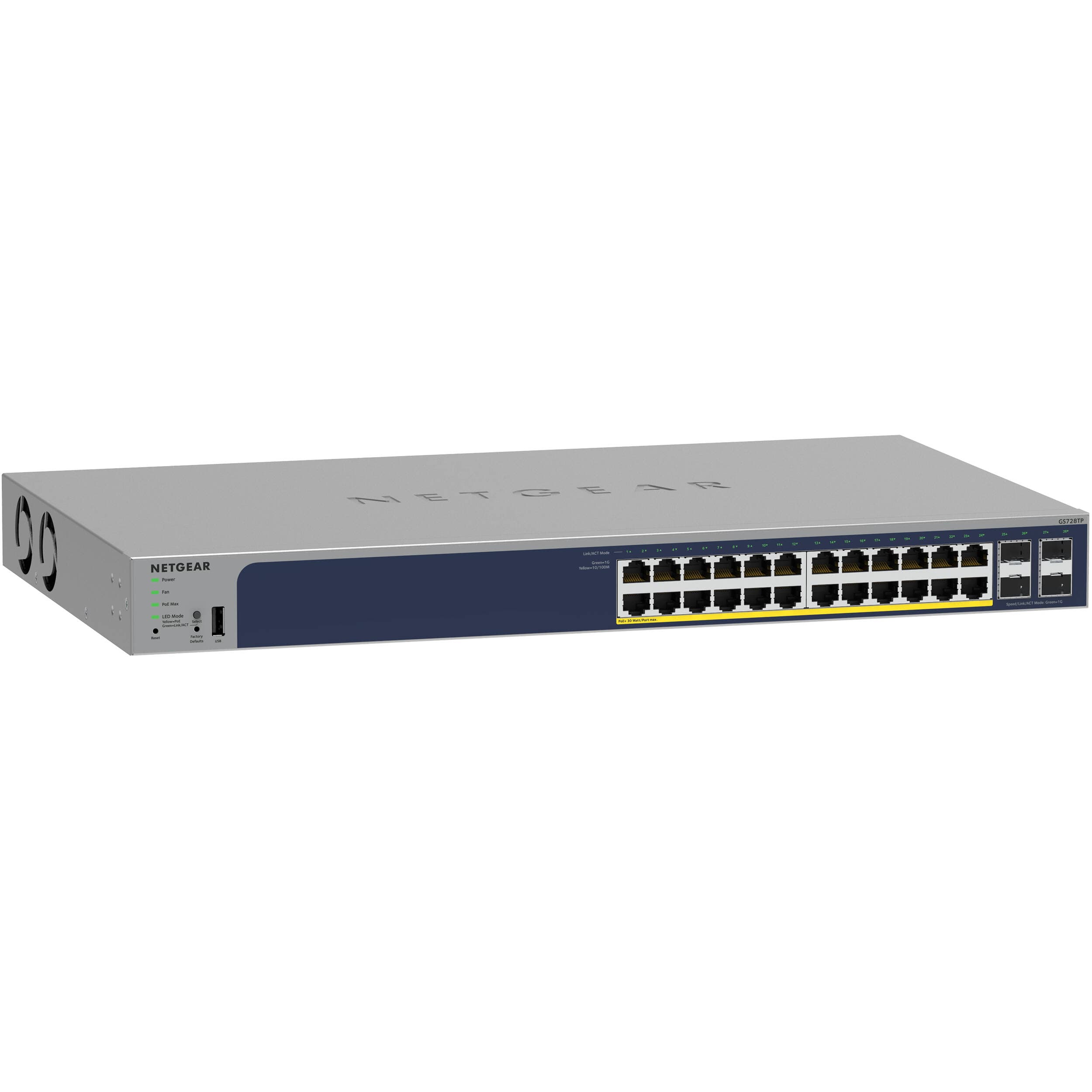 NETGEAR GS728TP-300NAS 28-Port PoE+ Smart Switch | Gigabit, Rack Mount