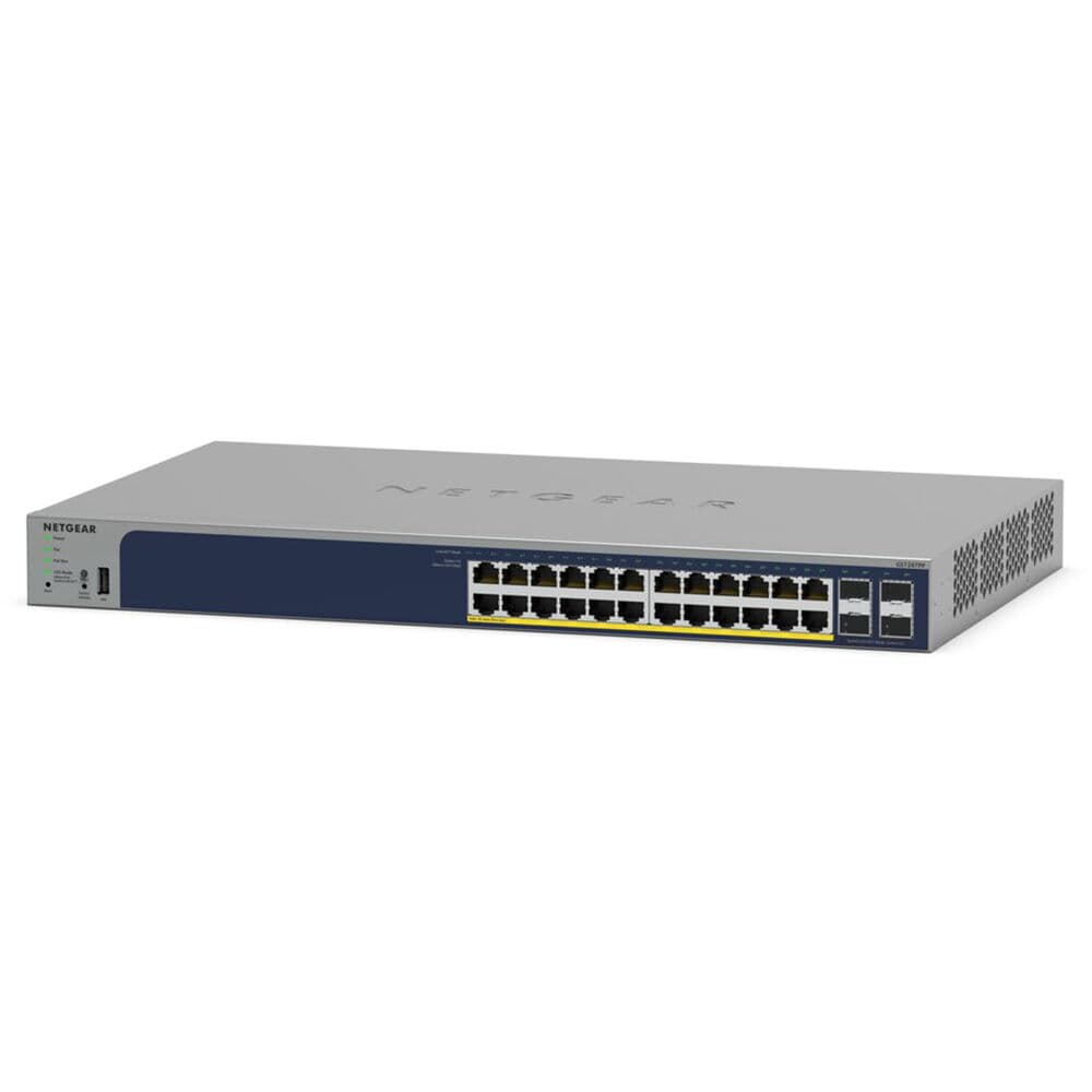 NETGEAR GS728TPP smart managed PoE+ switch with 28 Gigabit ports and 4 SFP uplinks