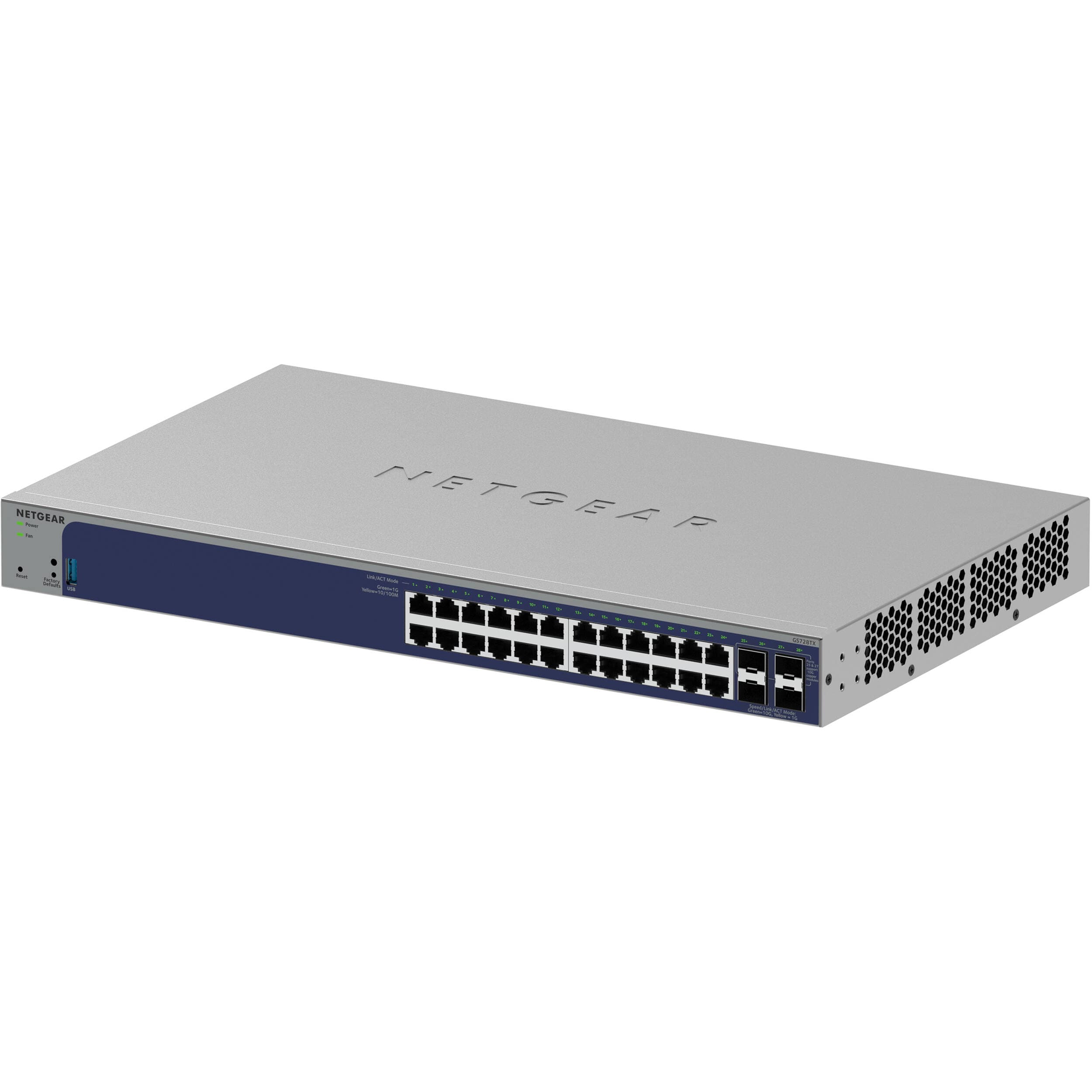Netgear GS728TX-300NAS 24-port Gigabit smart switch with 10G SFP+ uplinks