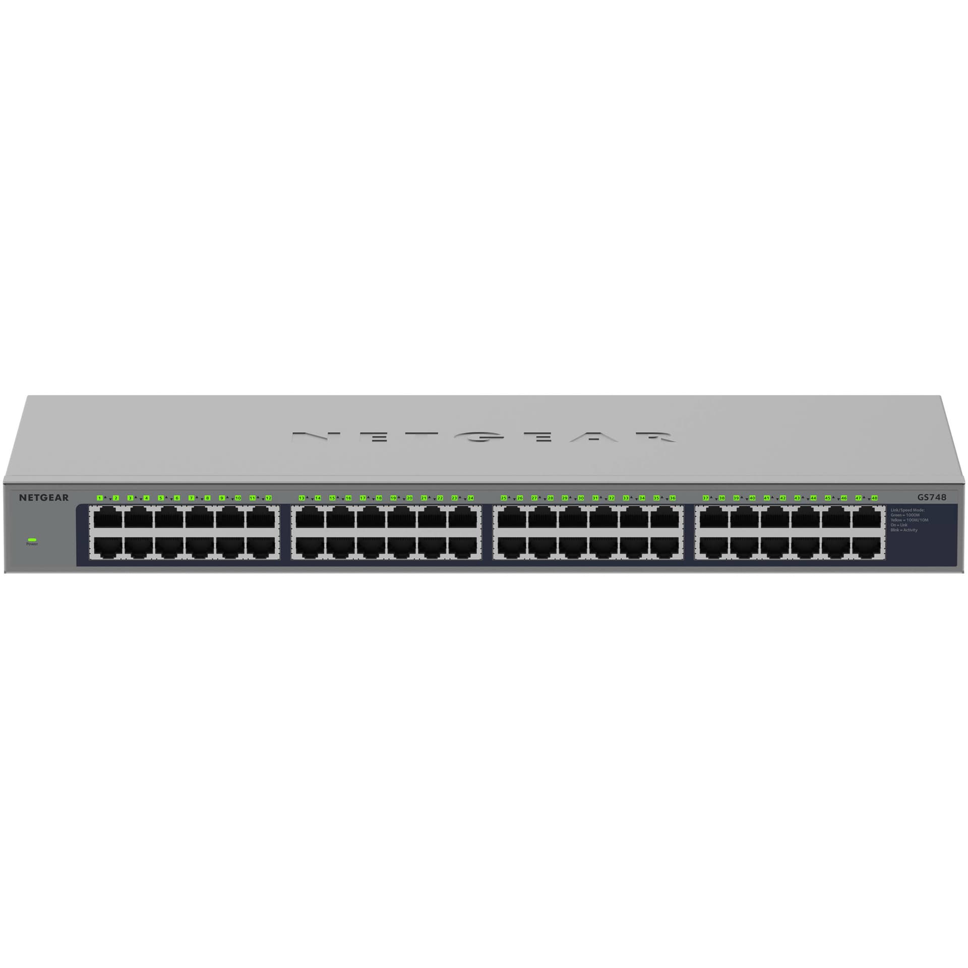 Netgear 48-port Gigabit Ethernet unmanaged switch for high-density office network expansion