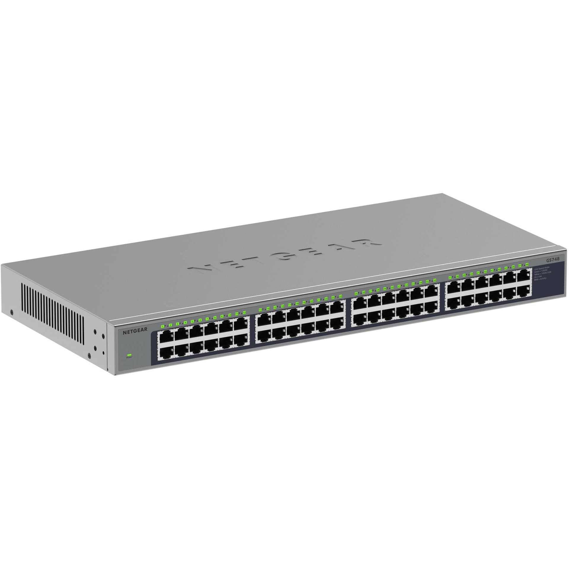 Netgear 48-port Gigabit Ethernet unmanaged switch for high-density office network expansion