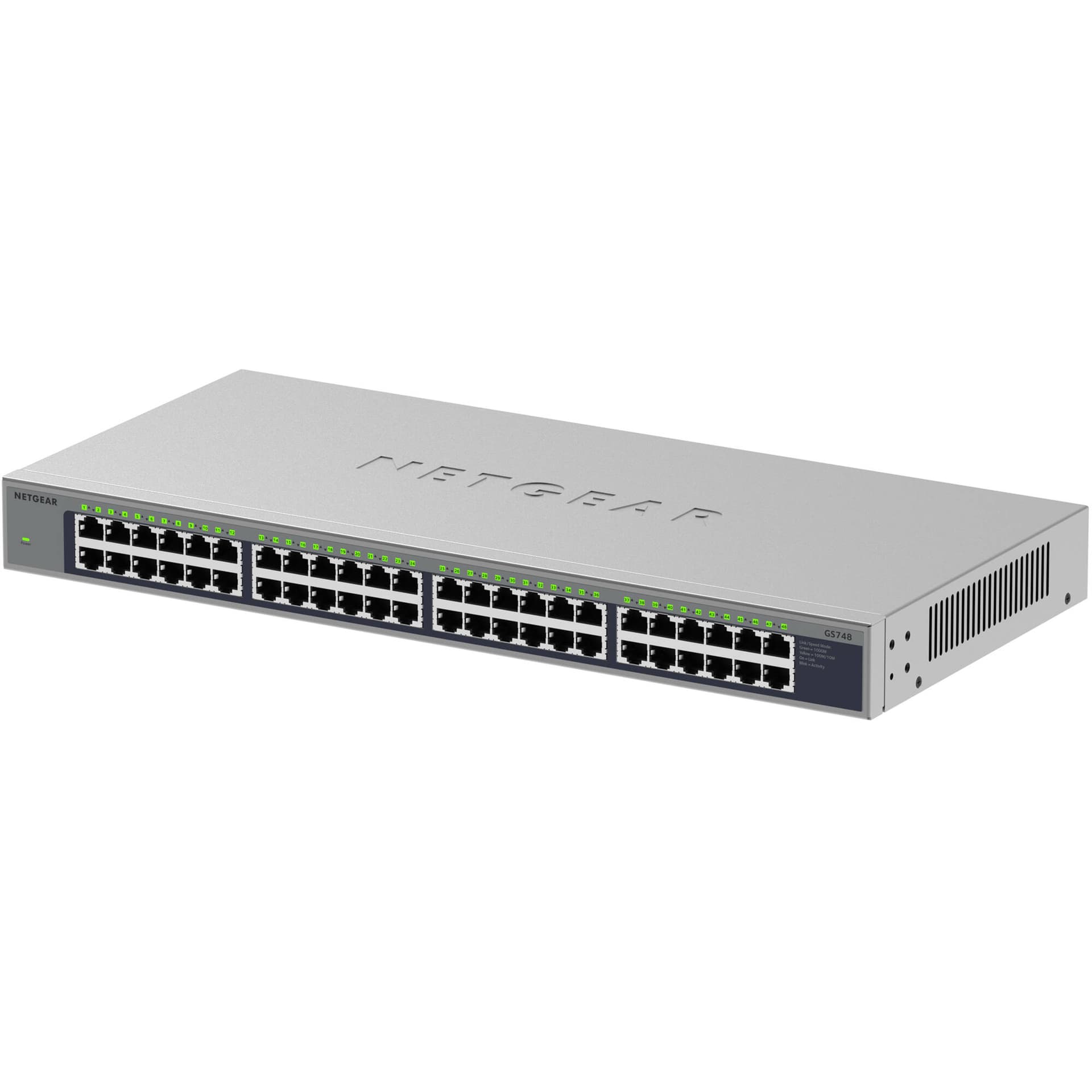 Netgear 48-port Gigabit Ethernet unmanaged switch for high-density office network expansion