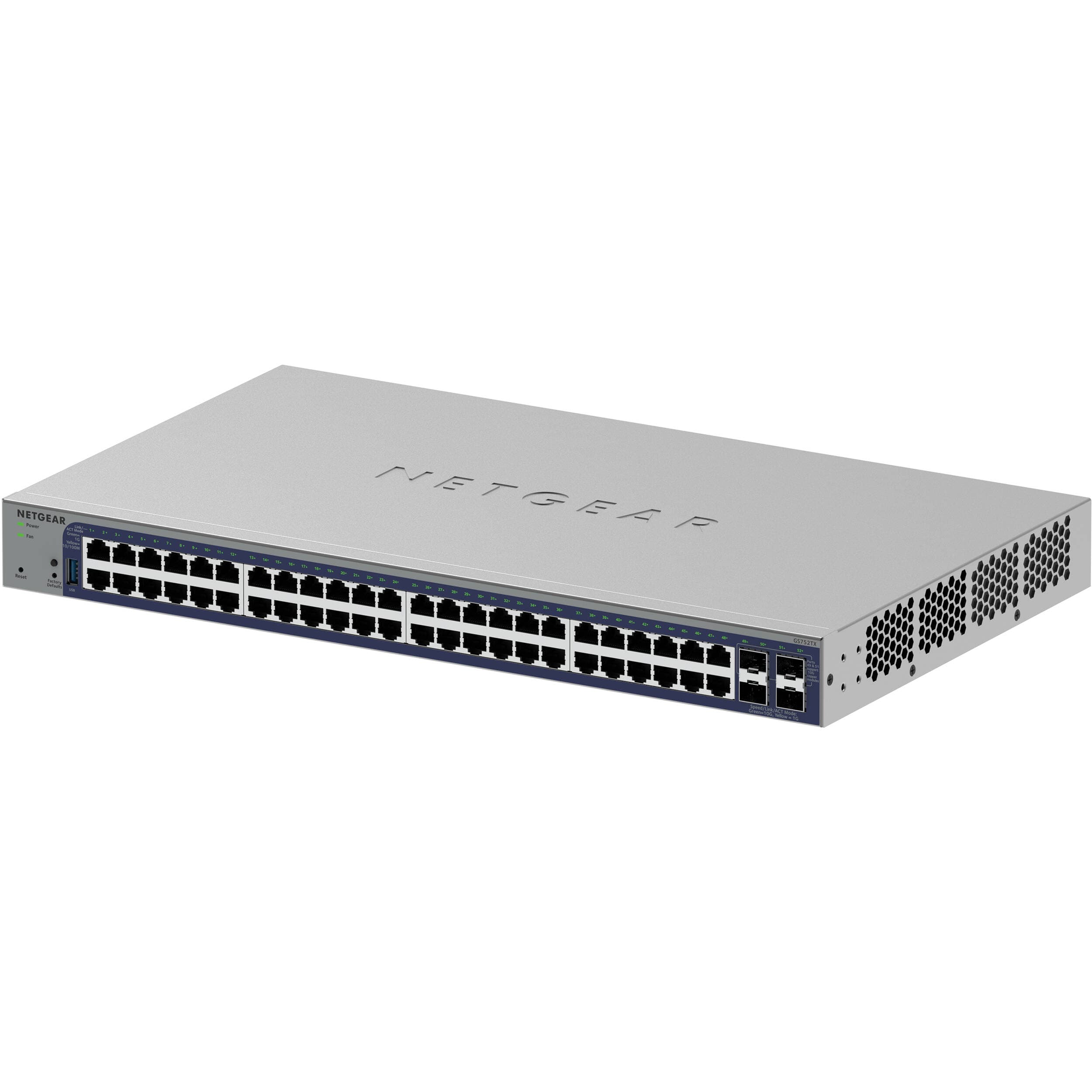 Netgear GS752TX-300NAS 48-port Gigabit smart switch with 10G SFP+ uplinks