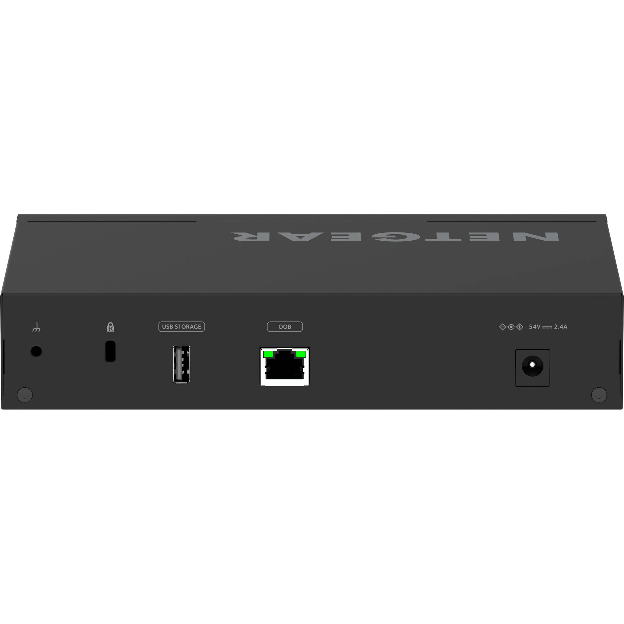 Netgear M4250 9G1F PoEplus AV Switch front view with Gigabit ports and SFP uplink