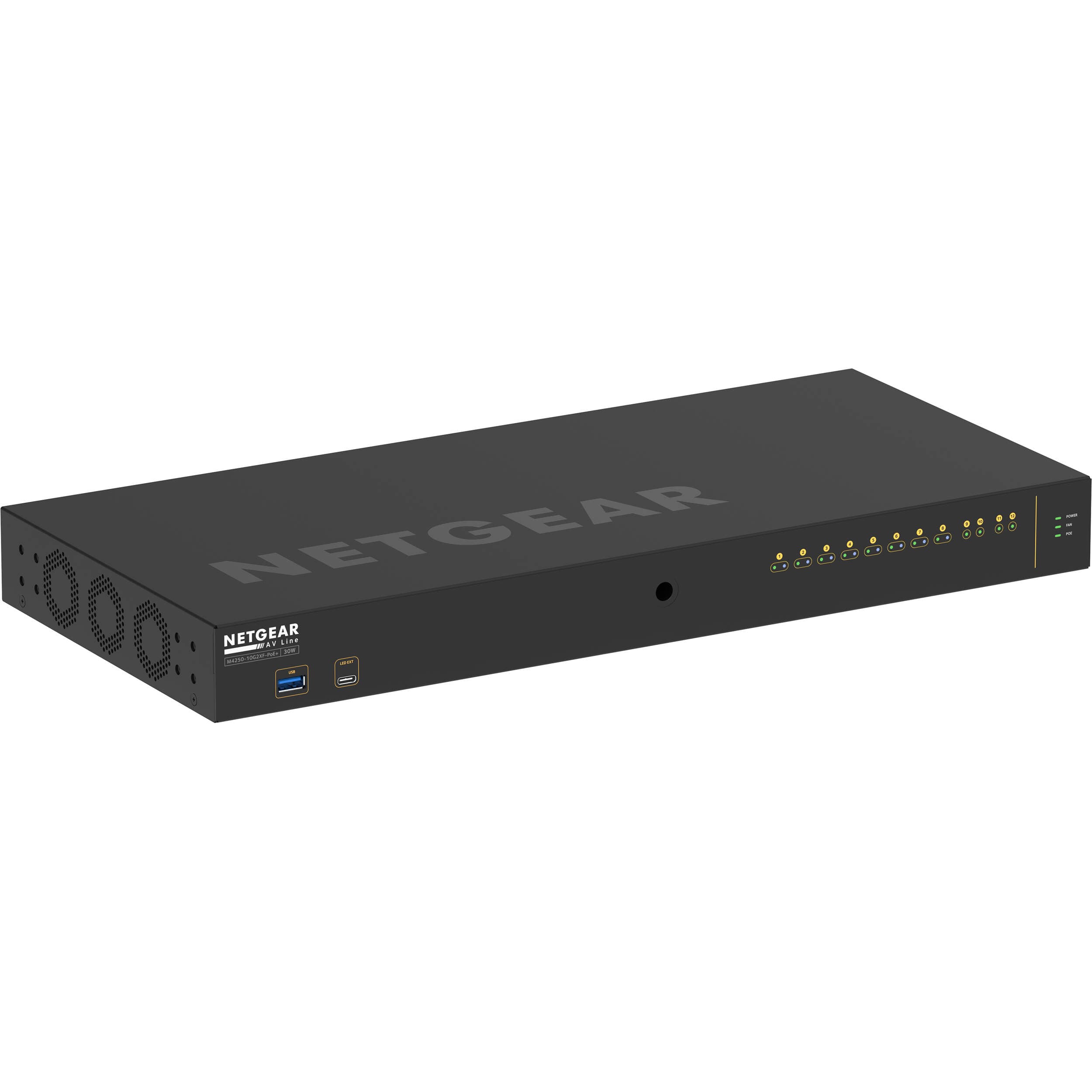 NETGEAR M4250 GSM4212PX-100NAS 10G2XF PoE+ AV Switch | Managed