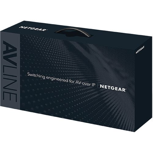 NETGEAR M4250 GSM4212UX-100NAS managed AV switch with 8 PoE++ ports, 720 W budget, and 10G uplinks