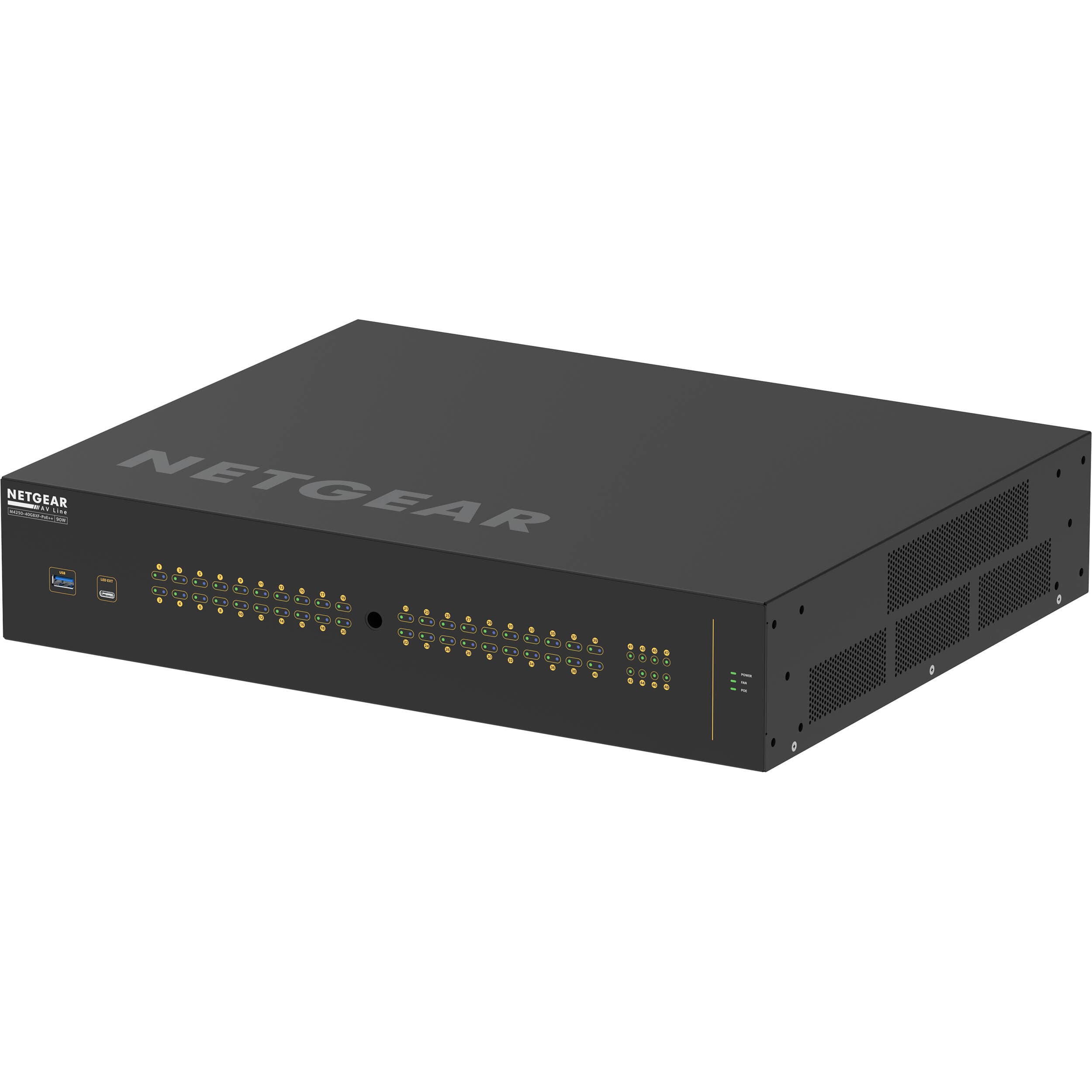 Netgear M4250 GSM4248UX-100NAS managed PoE++ switch with 40G uplink-class connectivity