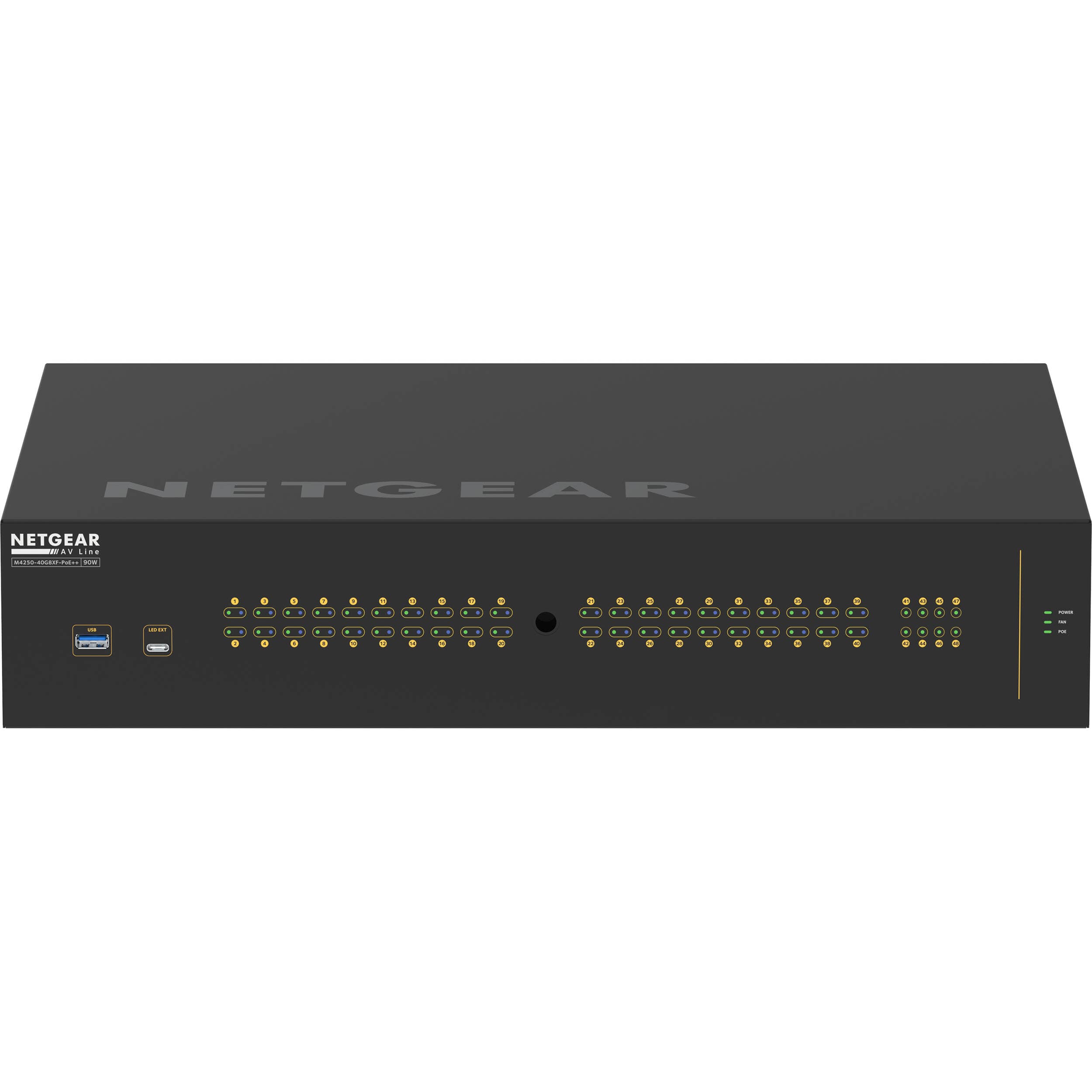 Netgear M4250 GSM4248UX-100NAS managed PoE++ switch with 40G uplink-class connectivity