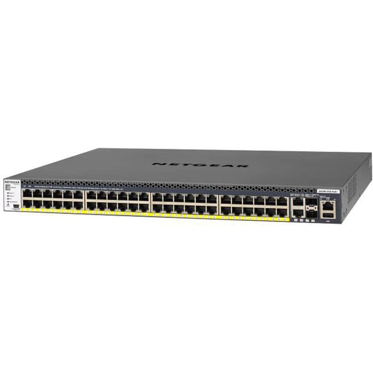 NETGEAR M4300-52G-PoE+ 1U managed switch with 48 PoE+ ports and 2 SFP+ uplinks