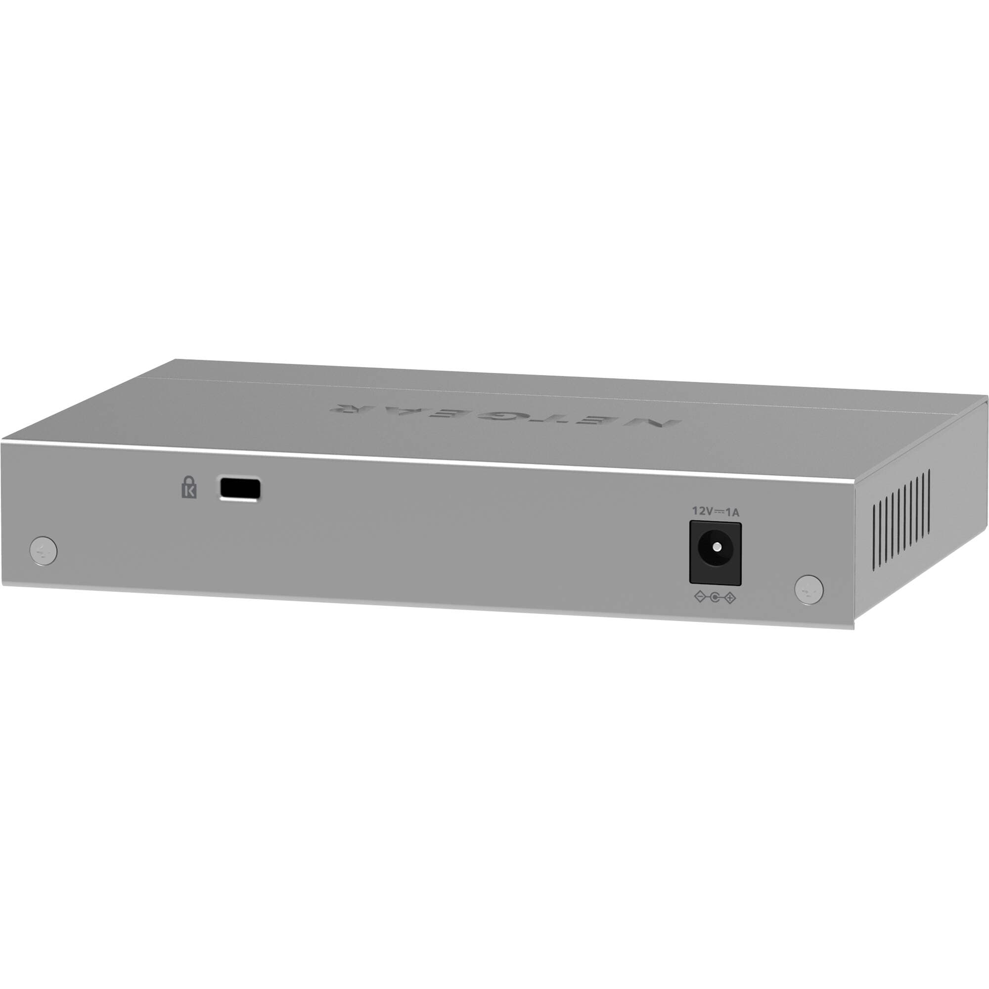 NETGEAR MS105-100NAS 5-port 2.5G unmanaged switch in metal desktop or wall-mount design