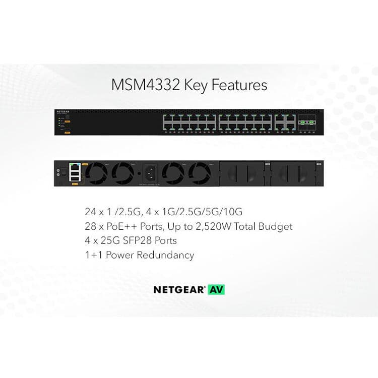 Netgear M4350-24M4X4V managed Layer 3 24-port 10GbE switch