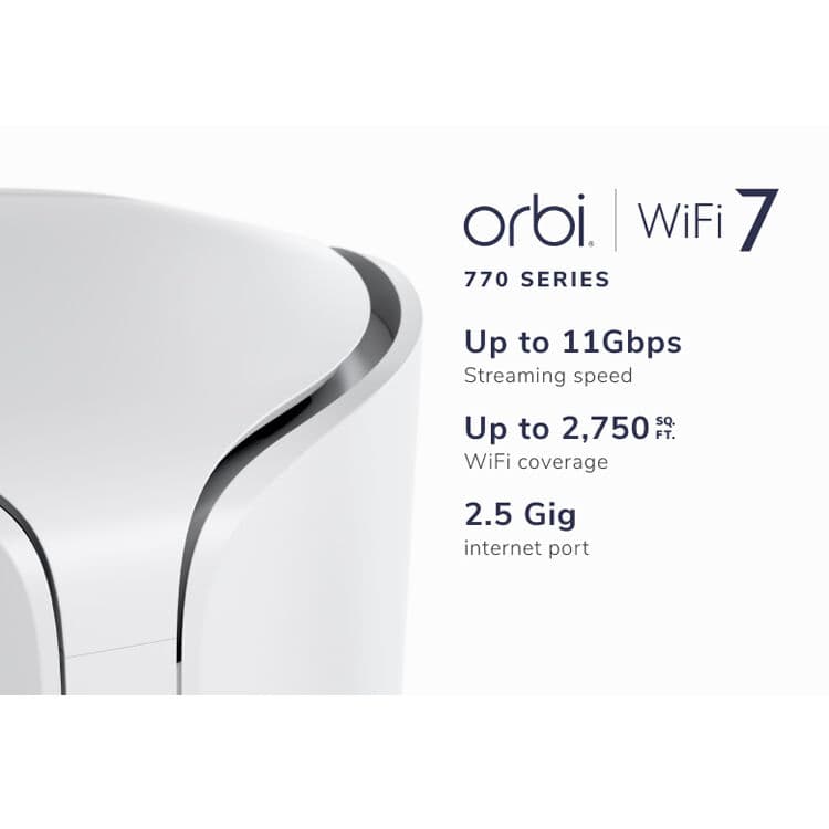 Netgear Orbi 7 WiFi 7 satellite mesh node for expanding home coverage