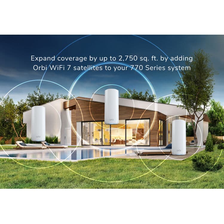 Netgear Orbi 7 WiFi 7 satellite mesh node for expanding home coverage