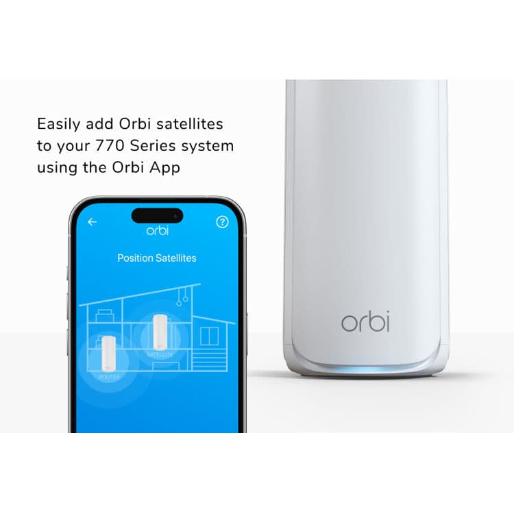 Netgear Orbi 7 WiFi 7 satellite mesh node for expanding home coverage