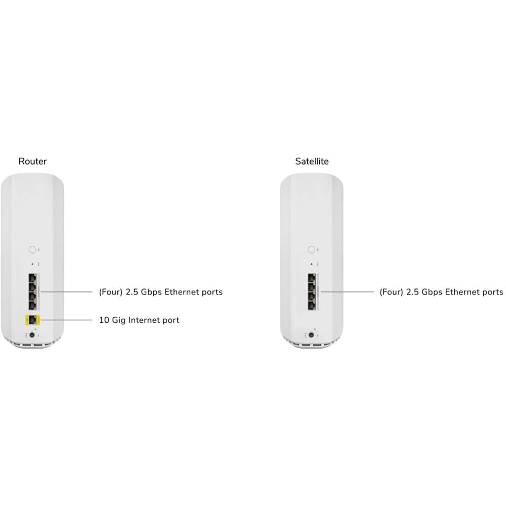 Netgear Orbi 870 WiFi 7 mesh 2-pack desktop bundle for expanding tri-band coverage