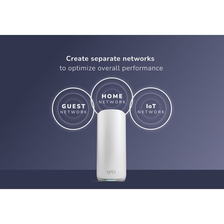 Netgear Orbi 870 WiFi 7 mesh 2-pack desktop bundle for expanding tri-band coverage