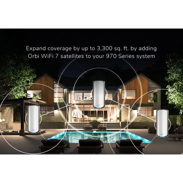 Netgear ORBI9 QB WiFi 7 satellite mesh node for expanding whole-home wireless coverage