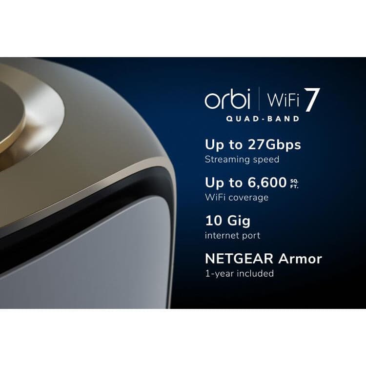 Orbi WiFi 7 2-pack with 1-year Armor bundle for home network security