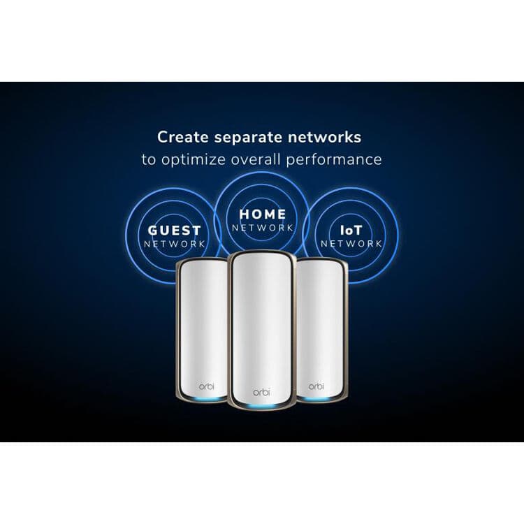 Netgear ORBI9 WiFi 7 3-pack mesh system with Armor security for whole-home coverage