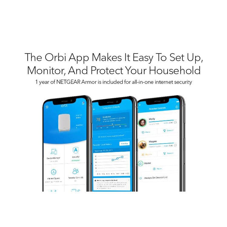 Orbi 2-pack bundle with 1 year of Armor security