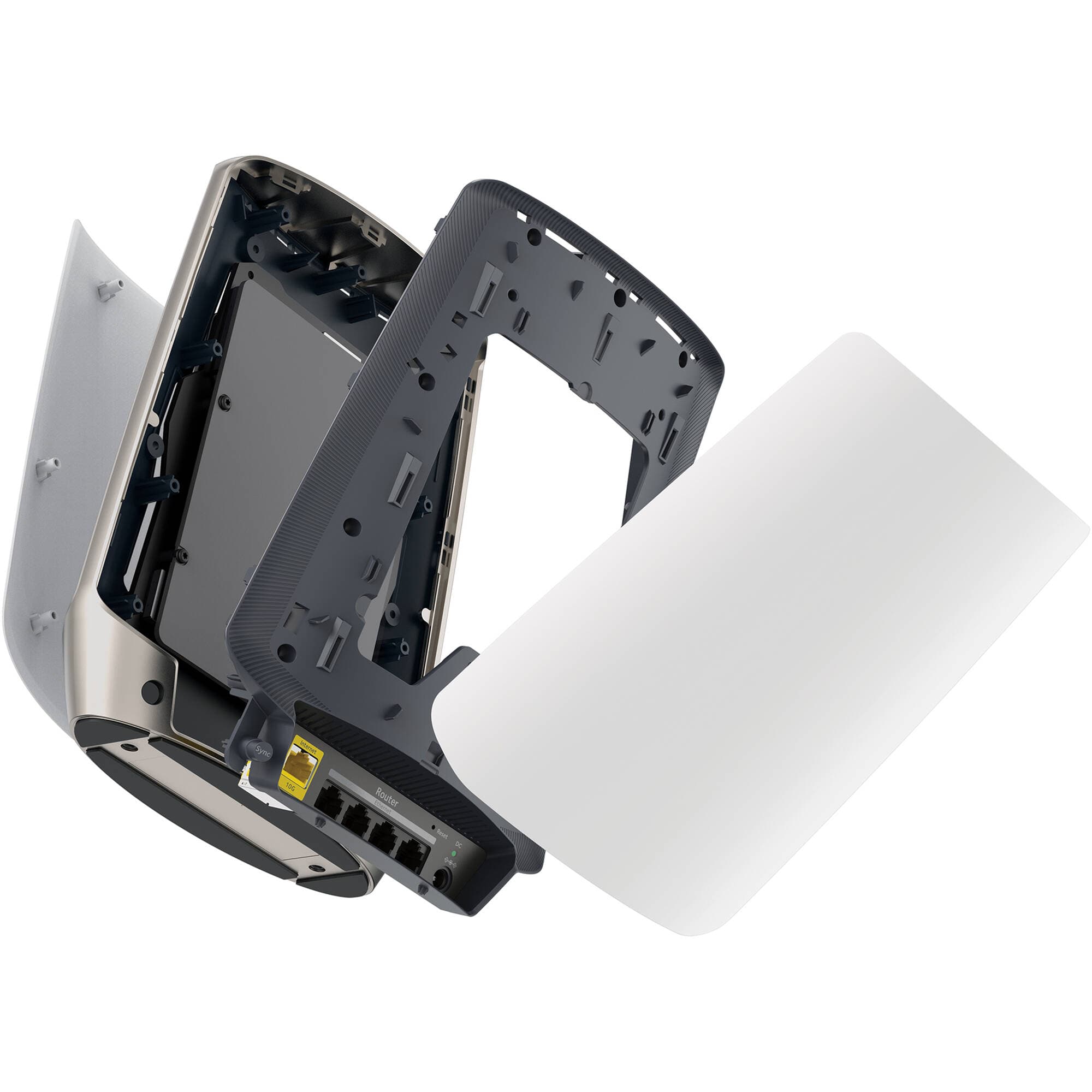 Netgear Orbi RBK862S Wi‑Fi 6 tri-band mesh router with 8 internal antennas and 10 Gigabit Ethernet