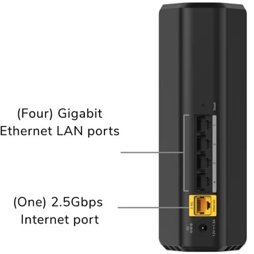 Netgear Nighthawk RS100-100NAS Wi‑Fi 7 router with BE3600 throughput and 4 ports