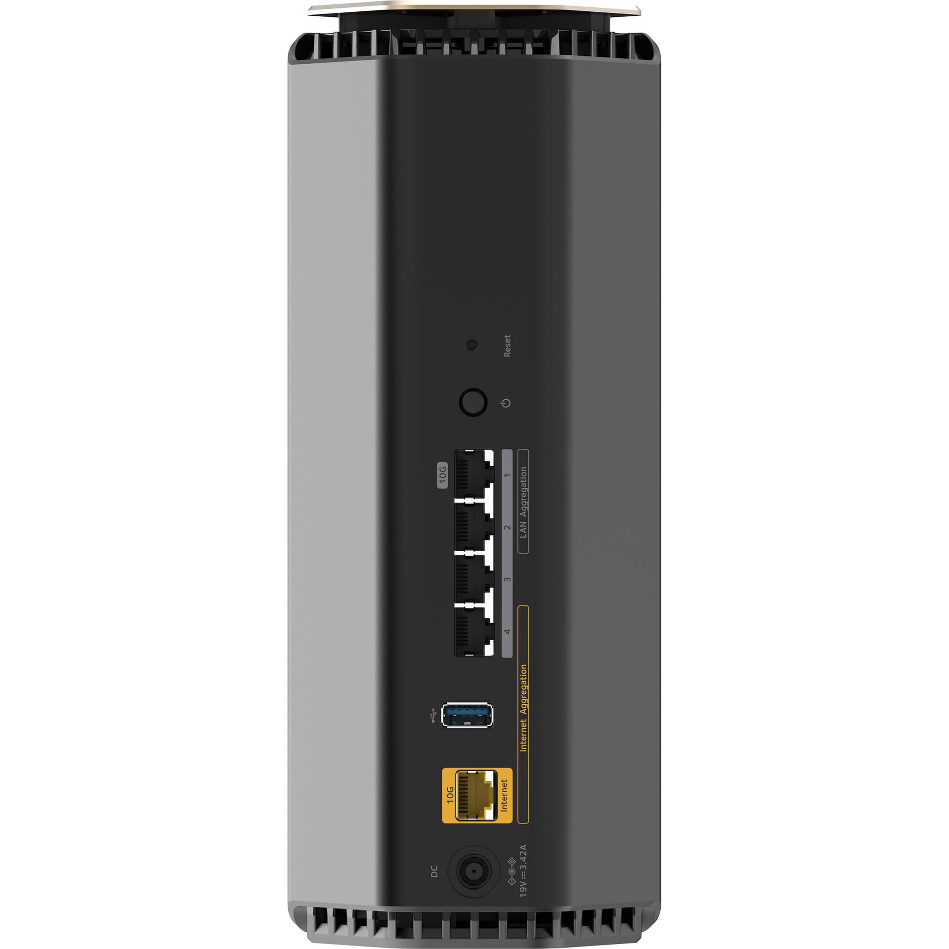 Netgear Nighthawk RS600 WiFi 7 BE18000 desktop router with 5 Ethernet ports