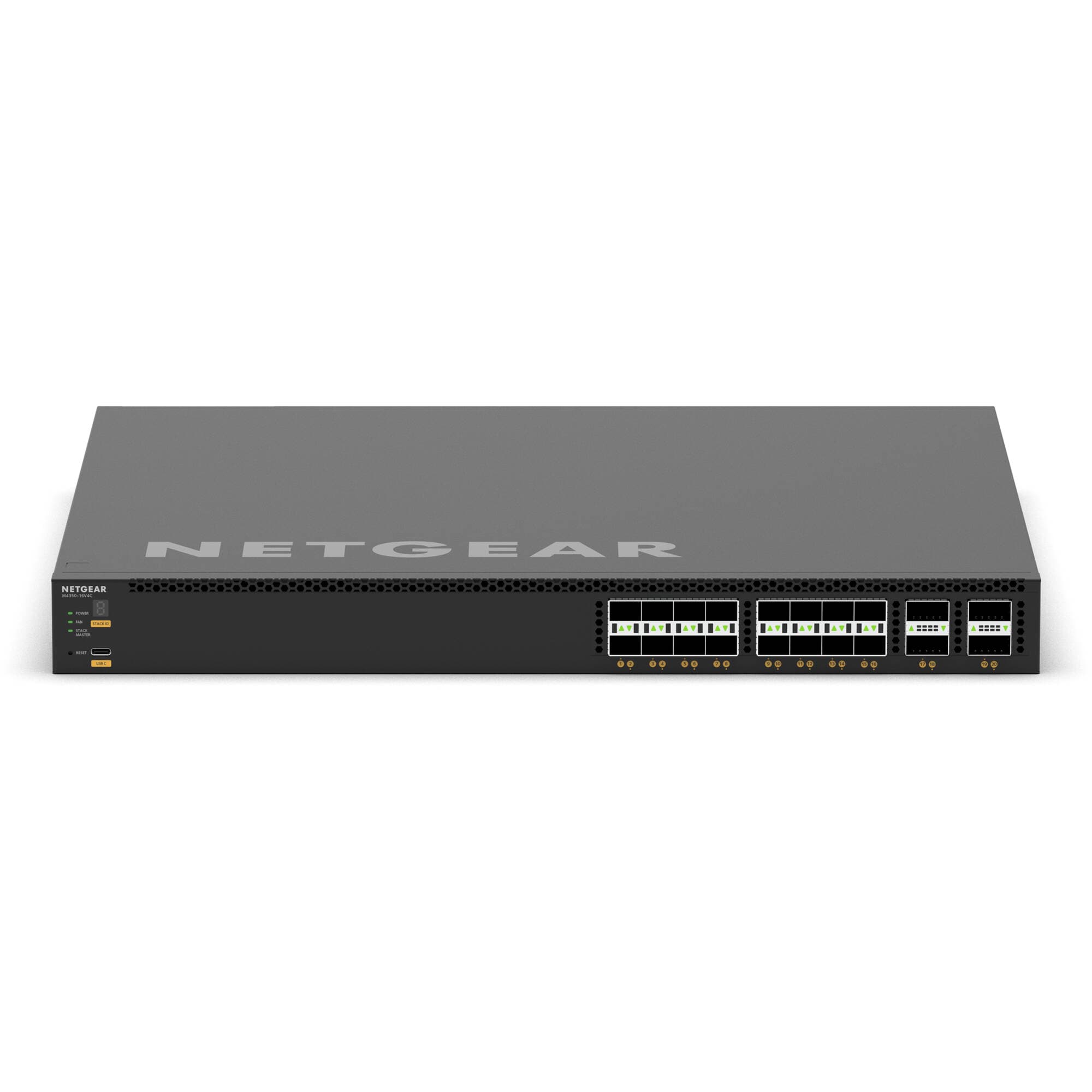 Netgear M4350-16V4C managed data center switch with 16 ports and 10GbE rack-mount design