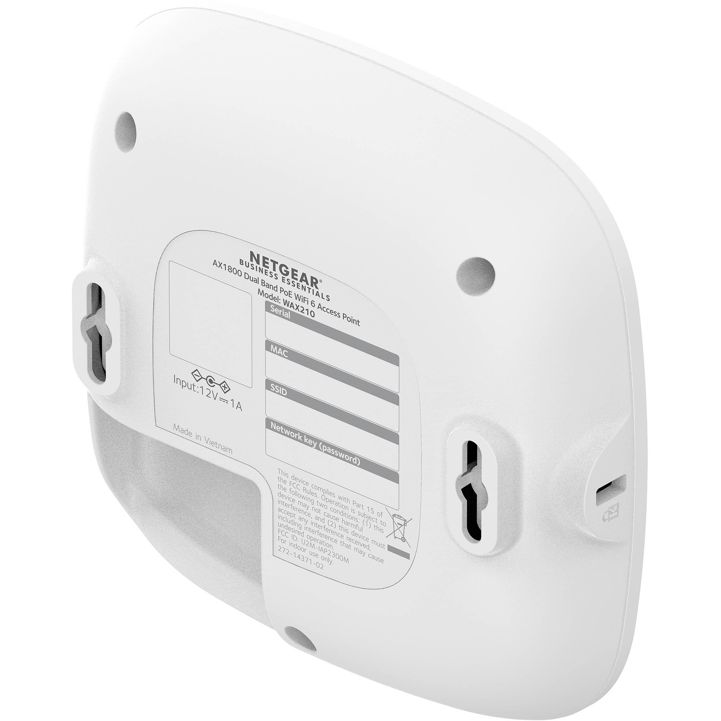 NETGEAR WAX210 AX1800 WiFi 6 indoor access point with Gigabit PoE