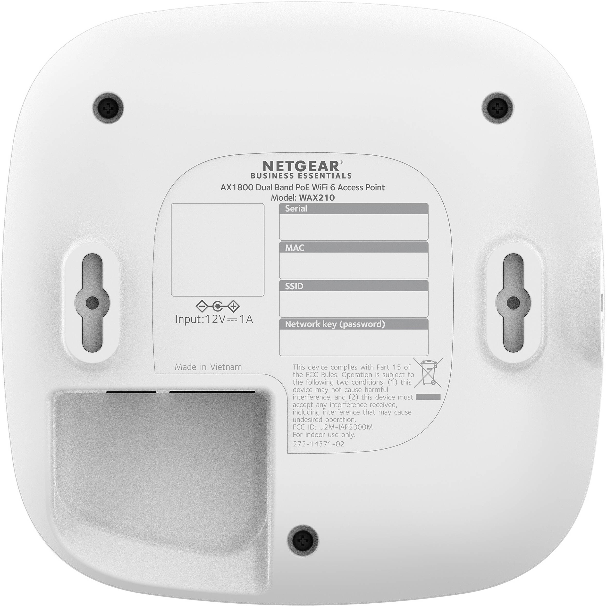 NETGEAR AX3000 WiFi 6 PoE indoor access point for small office and home office networks
