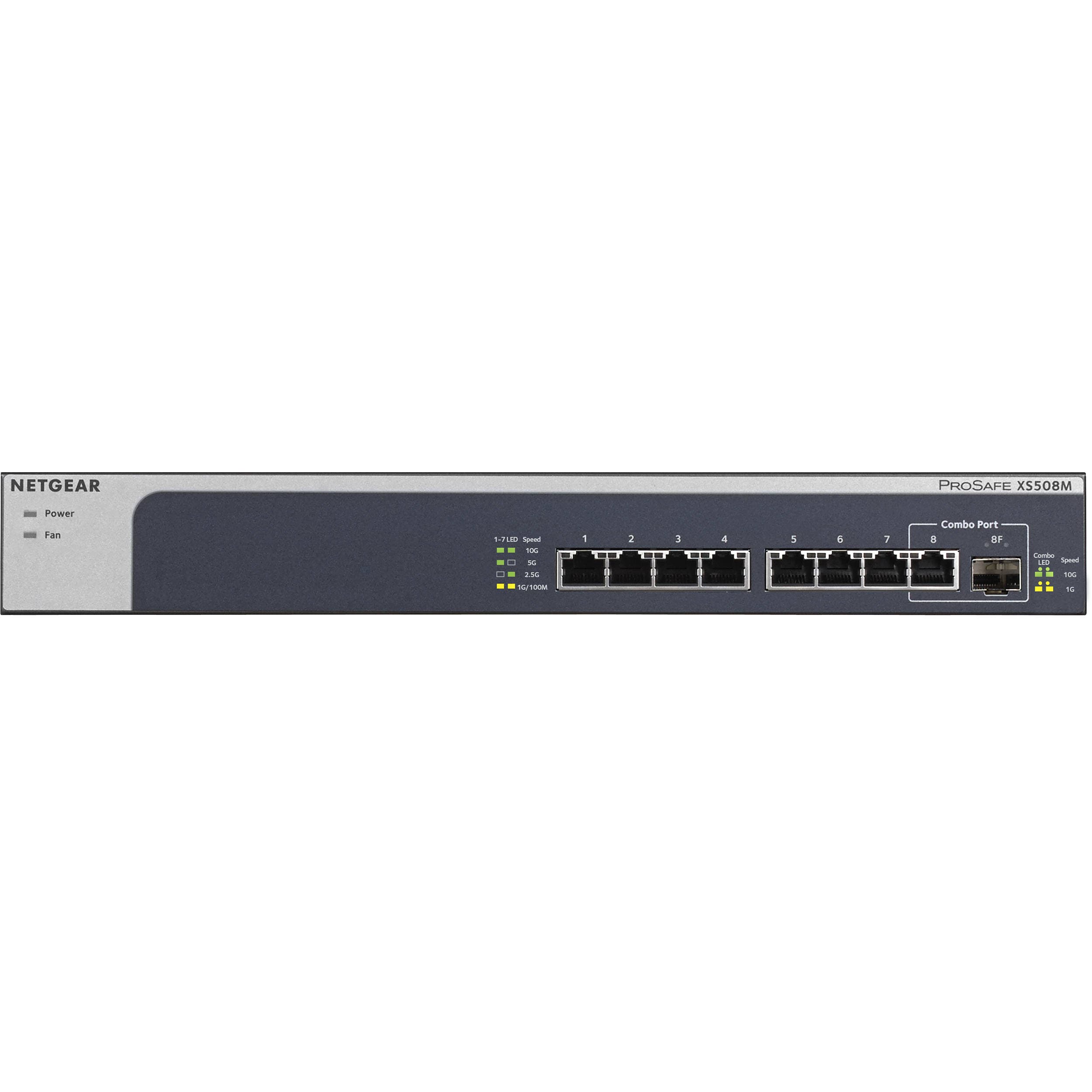 NETGEAR PROAV XS508M 8-port 10G multi-gigabit unmanaged desktop switch
