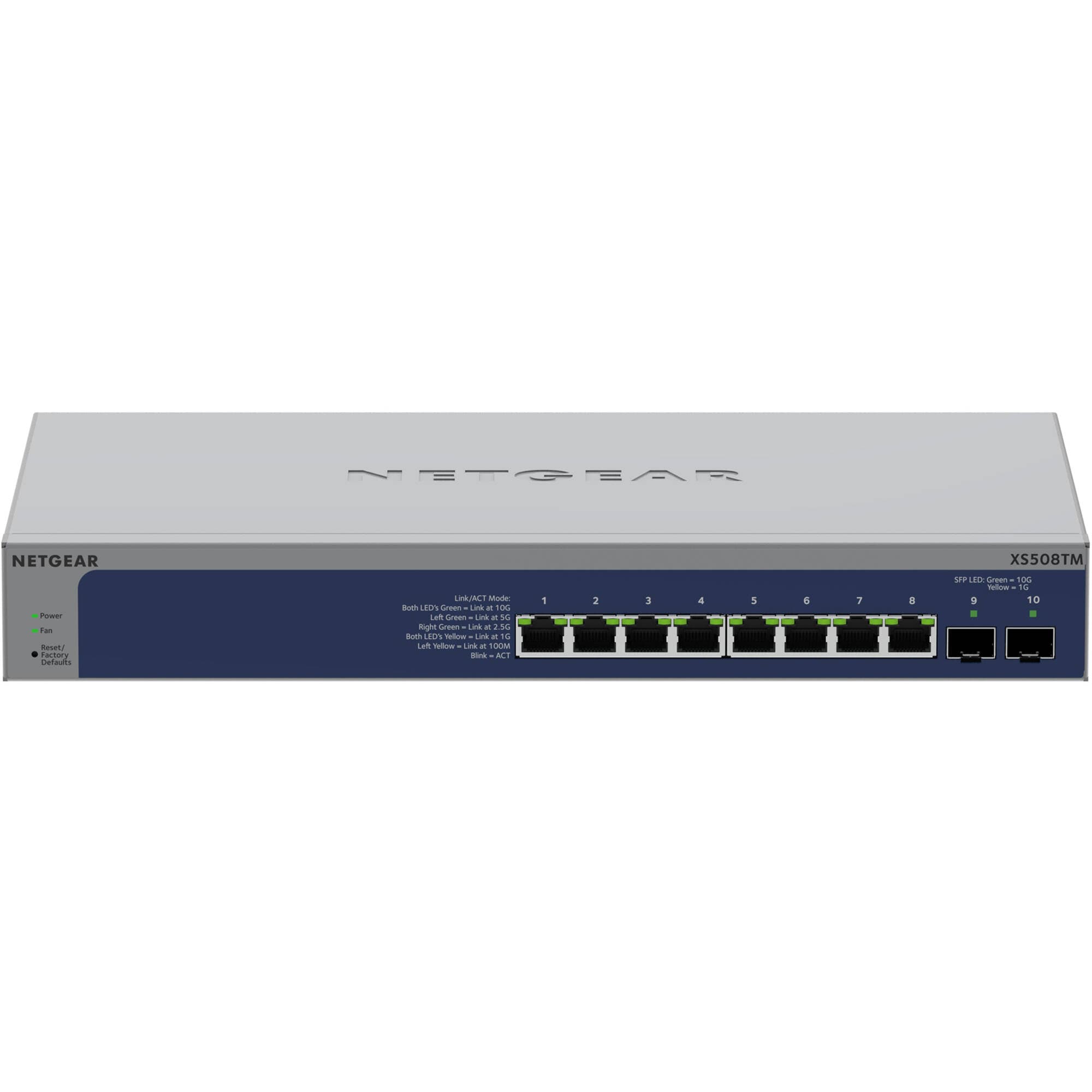 Netgear XS508TM-100NAS 8-port 10G multi-gig smart managed switch for enterprise edge networking