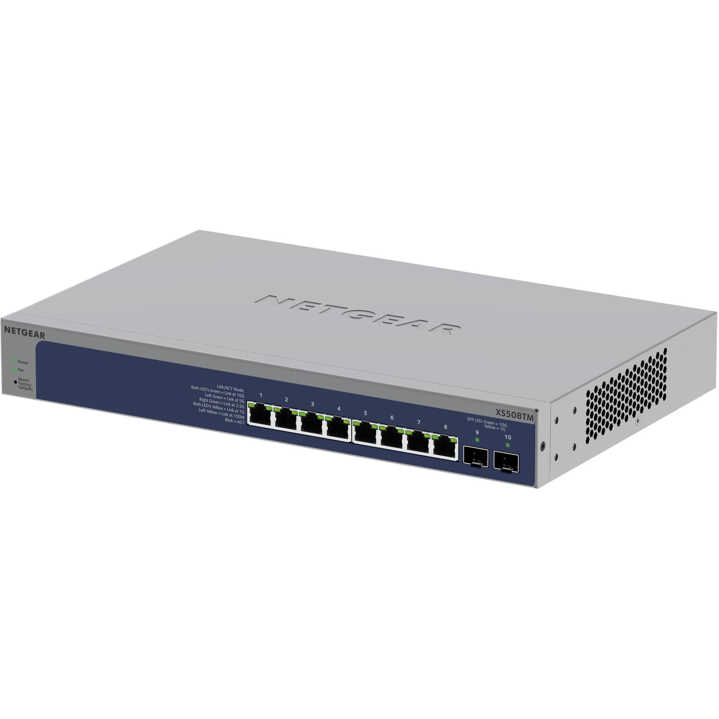 Netgear XS508TM-100NAS 8-port 10G multi-gig smart managed switch for enterprise edge networking