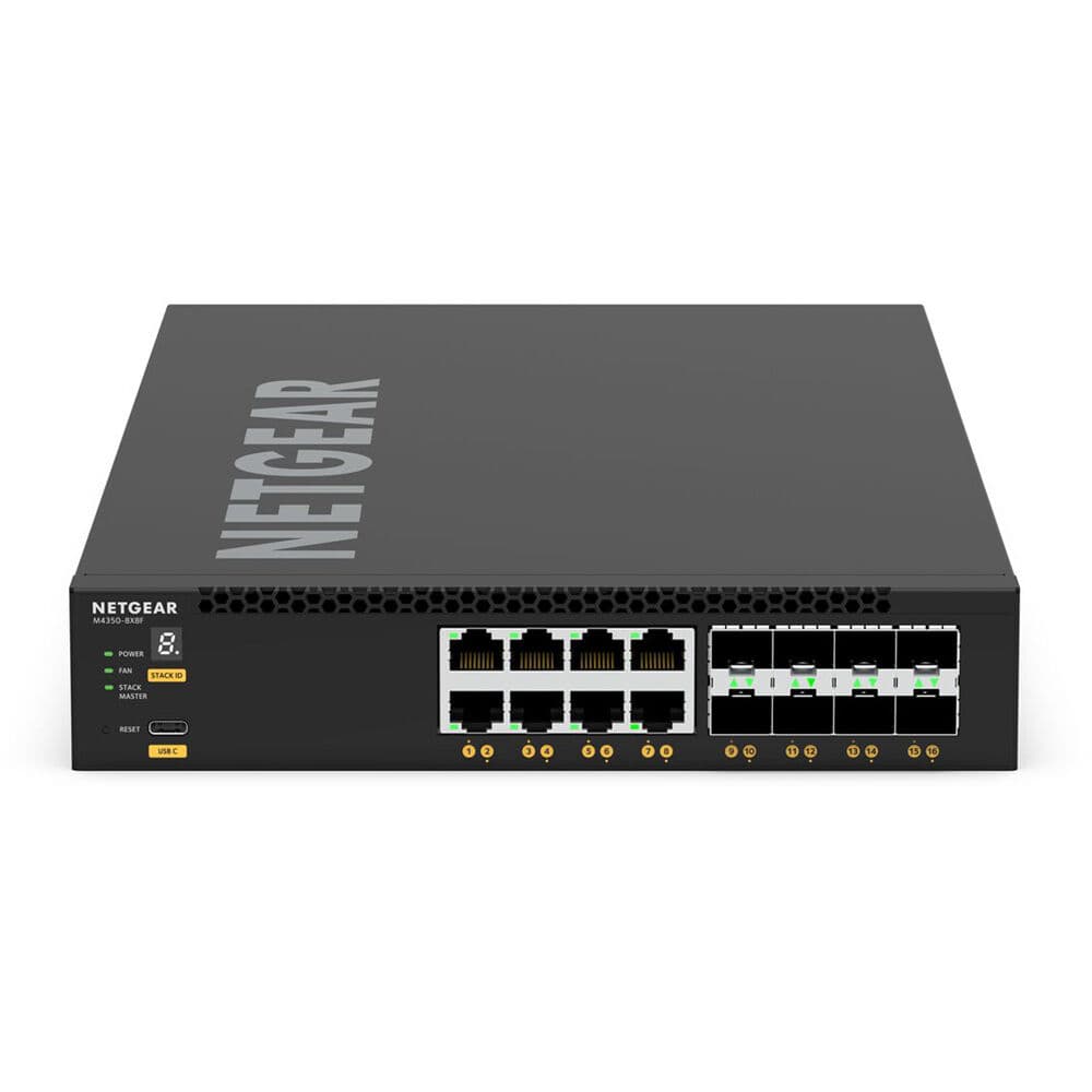 Netgear M4350-8X8F 16-port managed data center switch for rack deployment