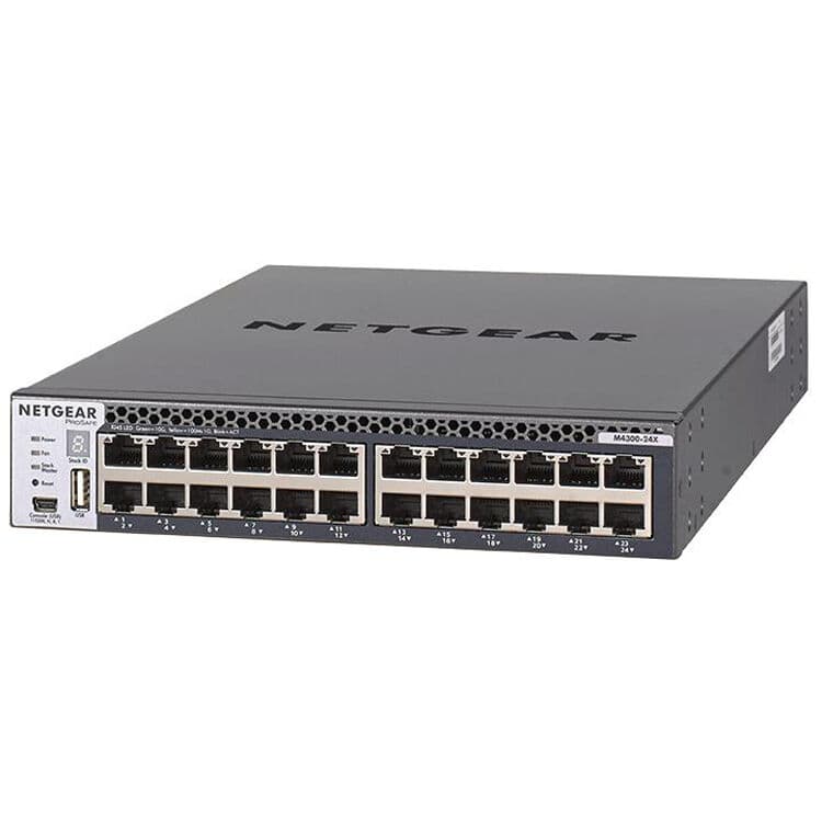 Netgear M4300-24X managed 24-port 10GbE switch with 8 SFP+ slots