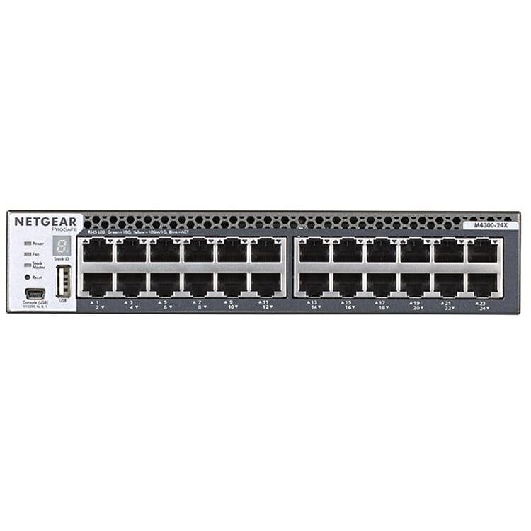 Netgear M4300-24X managed 24-port 10GbE switch with 8 SFP+ slots