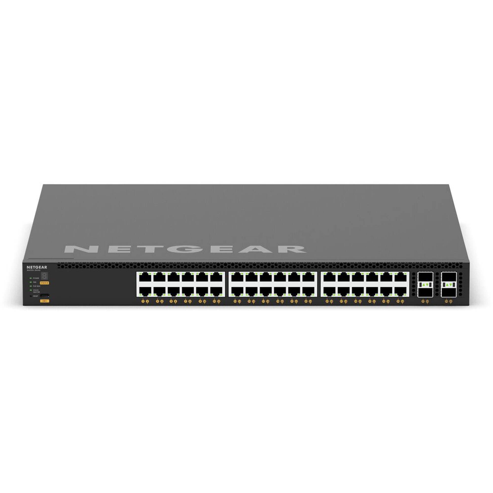 Netgear M4350-36X4V managed data center switch with 36 ports and 4 SFP+ uplink slots