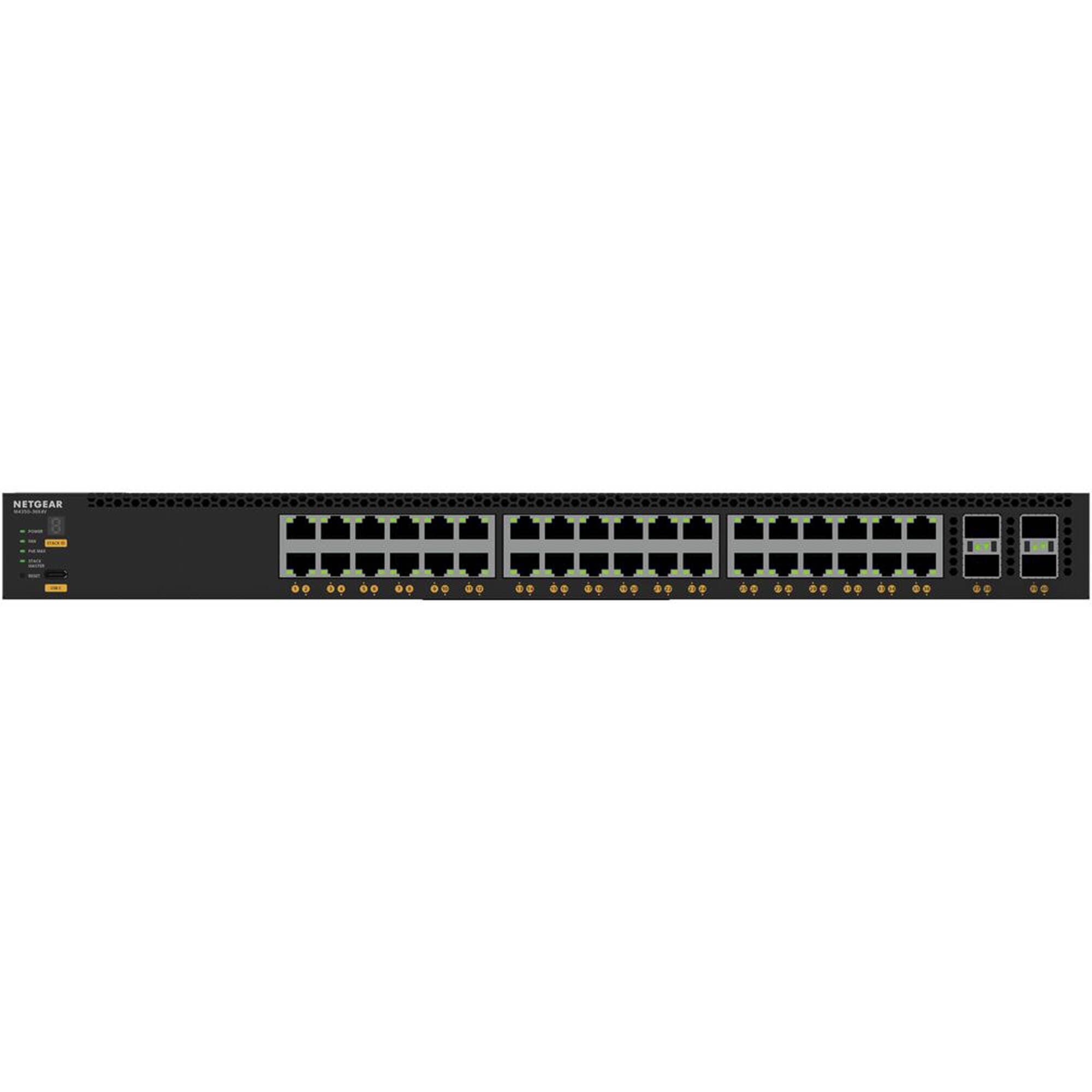 Netgear M4350-36X4V managed data center switch with 36 ports and 4 SFP+ uplink slots