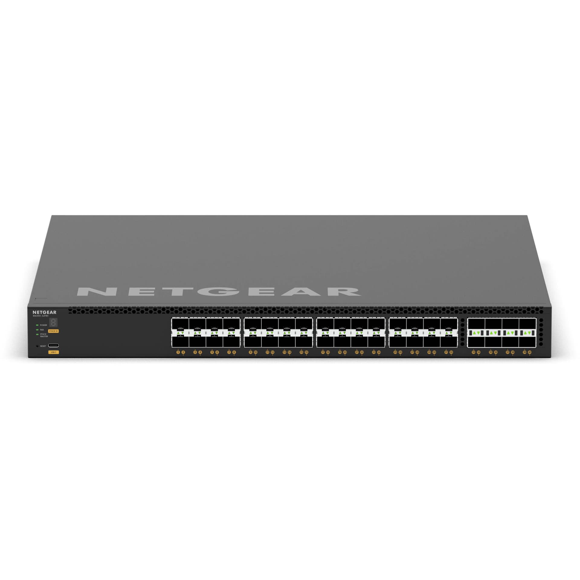 Netgear M4350-32F8V managed data center switch with 10GbE connectivity and 32-port configuration