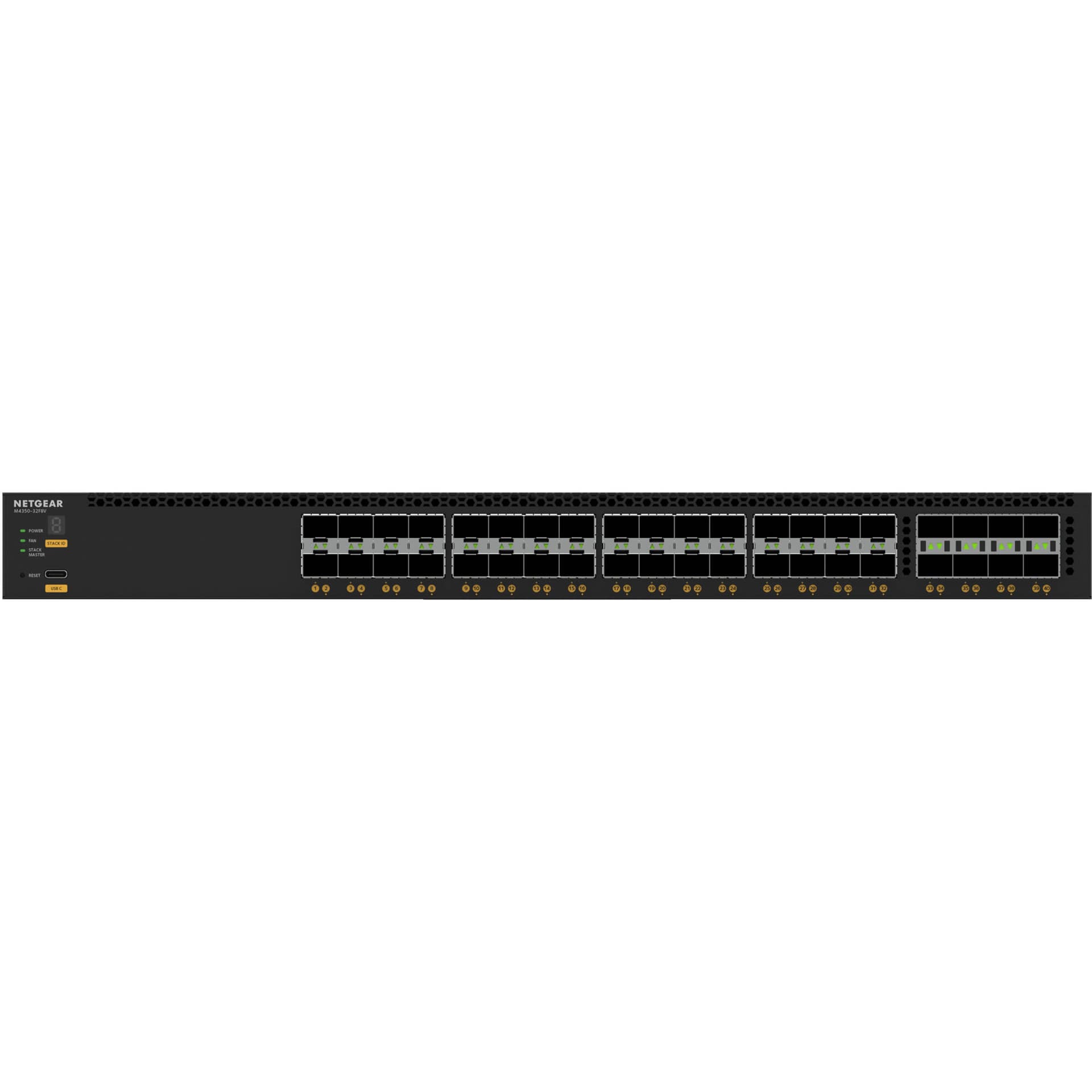 Netgear M4350-32F8V managed data center switch with 10GbE connectivity and 32-port configuration