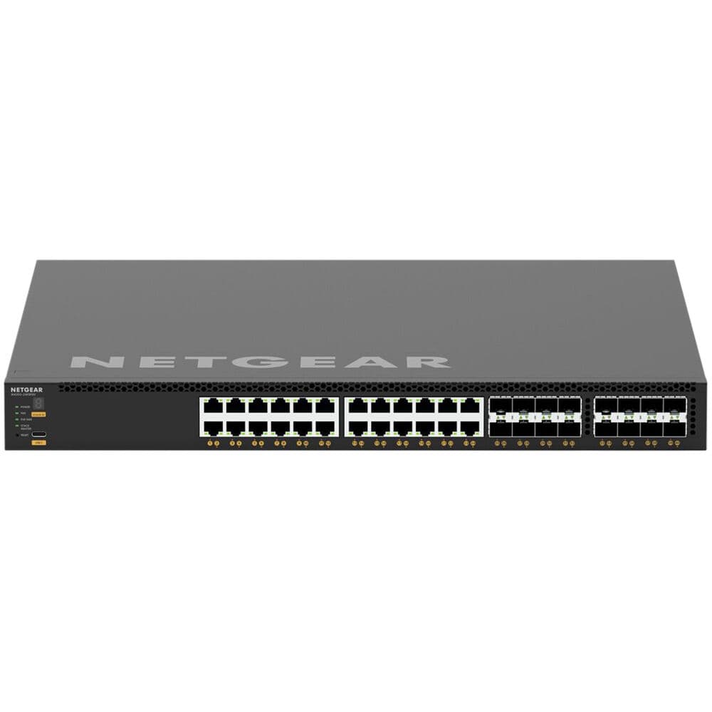 Netgear M4350-24X8F8V managed data center switch with 24 10GbE ports and 8 SFP+ uplink slots