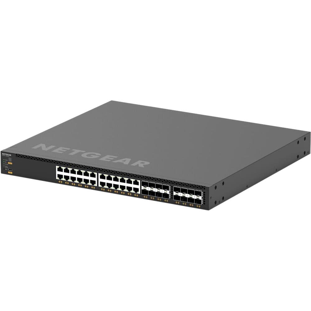 Netgear M4350-24X8F8V managed data center switch with 24 10GbE ports and 8 SFP+ uplink slots